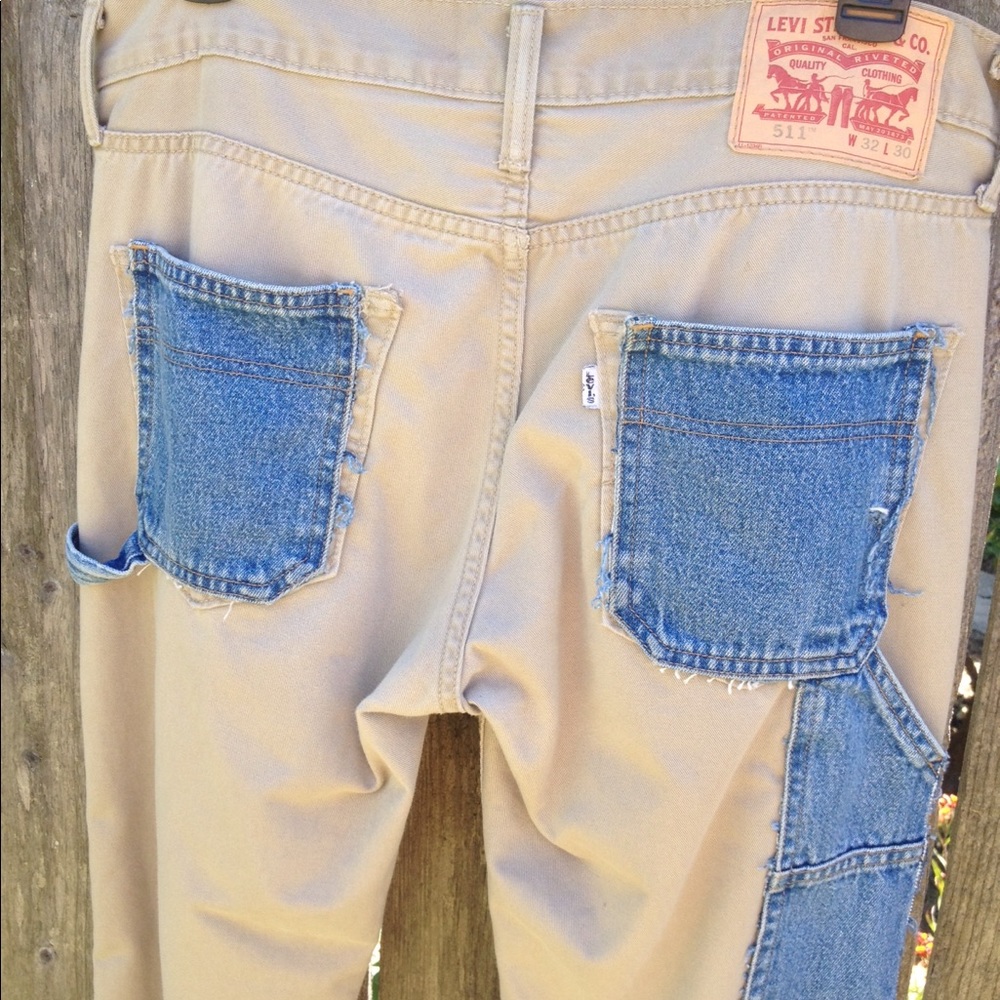 Custom made khaki Levi With overall denim